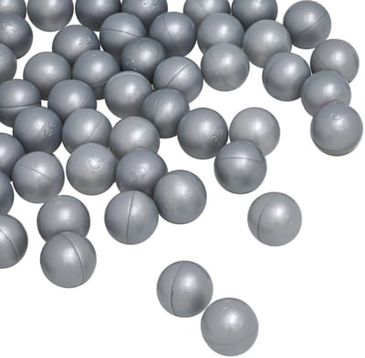 50 Baby ballenbak ballen - 5.5cm ballenbad speelballen voor kinderen vanaf 0 jaar Zilvergrijs