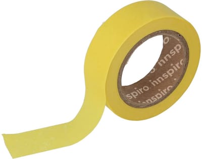 Decoratieve Tape - Kleurrijke Rol - Hobby en Knutselen - Scheurbaar met Hand - 15 mm breed - Geel