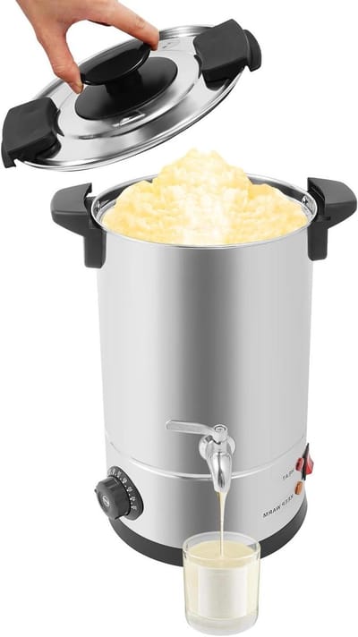 Wax Smelt Machine - Smeltkroes - Kaarsen Maken - Snelle Verwarming - 8 Liter Capaciteit - Zilver Zwart