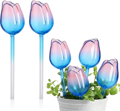 Zelfwaterend irrigatiesysteem voor planten - Automatische waterdispenser voor binnen en buiten, ideaal voor potplanten en tuinen, met bloemenvormige irrigatieconus