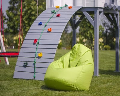 chilly pilley® Bean Bag Waterproof with EPS Padding - Seat Cushion Gaming Cushion, Many Colours, 65 x 95 cm, Black