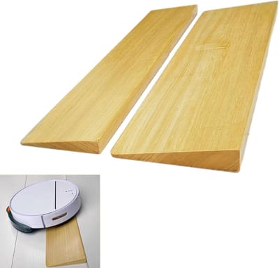 Houten Rolstoelhelling - Drempelhulp Oprit - Gemakkelijke Mobiliteit - Lichtgewicht Massief Hout - 80 x 25 x 5 cm - Houtkleur