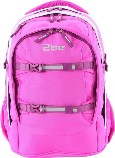 2be Ergonomisch Schoolrugzak met 15 inch laptopvak - Fuchsia - Fuchsia