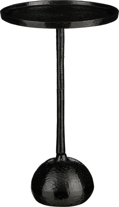 Colin side table recycled aluminium black FSC 100% - h58xd34cm