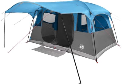 vidaXL - Tunneltent - 10-persoons - Blauw - Polyester - en - Staal