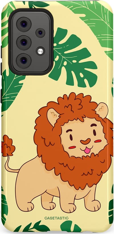 Casetastic Hoesje Geschikt voor Samsung A52 (4G/5G/s) - Stijlvolle Beschermende Duo-layer Case - Jungle Leeuw Ontwerp