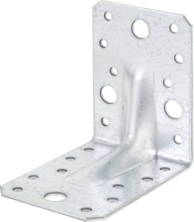 Hoekanker Extra Sterk - Versterking Hoek - Houtverbindingen Maken - Met Rib - 90 x 90 x 65 mm - Verzinkt