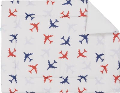 BINK Bedding Boxkleed Planes blauw (tweeling) 71 x 122 cm