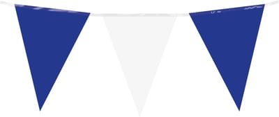 Vlaggenlijn | PE | Kleur: Donkerblauw en wit | Lengte: 10 meter