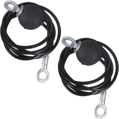 Fitness Katrol Kabel - Stalen Trainingskabel - Kracht Training - Geluidsarme Werking - 140 cm Lengte - Zwart
