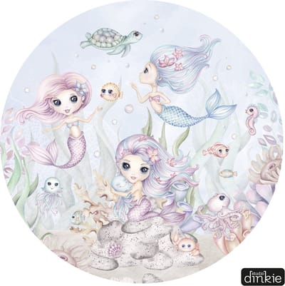 Studio Dinkie | Muurcirkel Zeemeermin Wereld | Babykamer | Kinderkamer | Decoratie