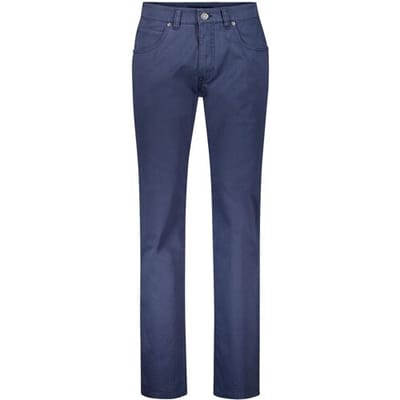 Gardeur Broek Bill Fine Pattern Cotton Comfort Stretch Soft Wash-out Effects Marine / male