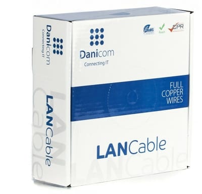 DANICOM CAT5E UTP 100 meter kabel op rol stug - LSZH (Eca) - Trekdoos - Internetkabel - Netwerkkabel - UTP kabel