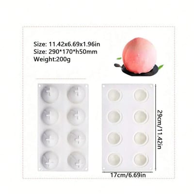 Appel Citroen Fruit Mousse Siliconen Vorm, Geschikt Voor Het Bakken Van Mousse Taart, Desserts, Gebakjes, Chocolades, Fruit Puddingen, Gelei, IJs Peach