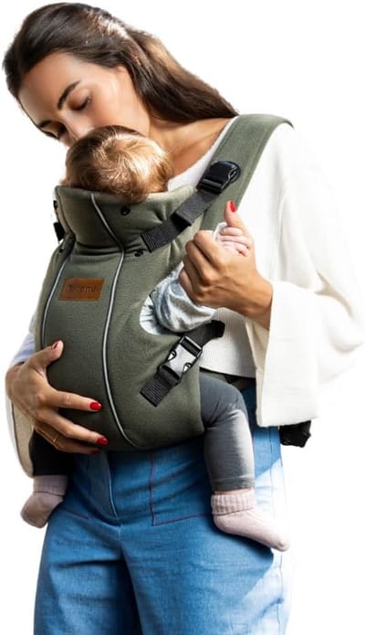 Baby Draagzak - Draagdoek Baby - Handen Vrij - Ergonomisch Ontwerp - Tot 15kg - Groen