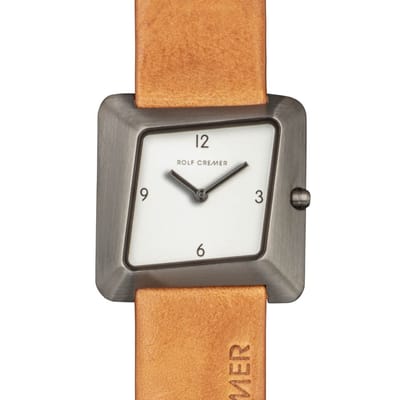 Rolf Cremer Twister 507900 - cognac horloge - dames horloge - zwarte horloge - luxe - cadeautip