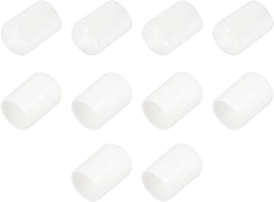 10 stuks Ronde Rubberen Doppen 13,5 mm Wit voor Meubelpoten en Palen