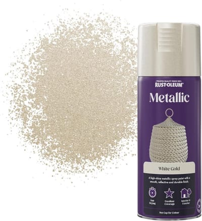 Spuitverf Wit Goud Sneldrogend 400ml - Hoge Kwaliteit Sprayverf
