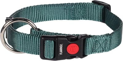 Flamingo Ziggi - Halsband Honden - Halsband Ziggi Donkergroen M 40-55cm 20mm - 1st - 134846 - 1st