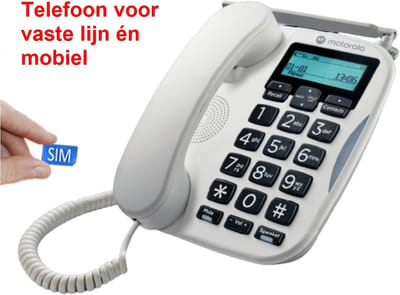 Telefoon voor vaste analoge lijn én mobiele netwerk - 4G - Noodtelefoon - 500