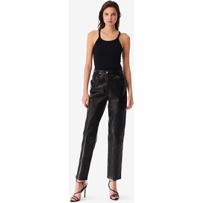 IRO Paris Hazel Leather Pant In Black Maat: 34 | Leren broeken Outlet | Dames | Zwart