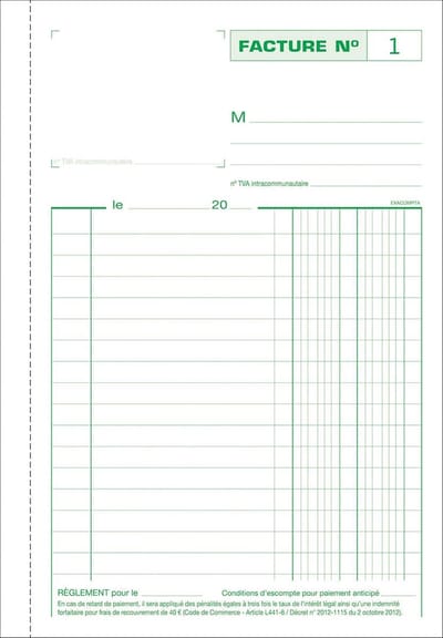Exacompta Doorschrijfpapier Facturen 21x14,8cm 50 bladen triple zelfkopiërend - - 13279E