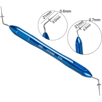 Nigf 1 Pièce Plugger Manuel Dentaire Endo Gutta Percha Buchanan Remplissage de Canal Outil de Dentiste en Acier Inoxydable Endodontique bleu