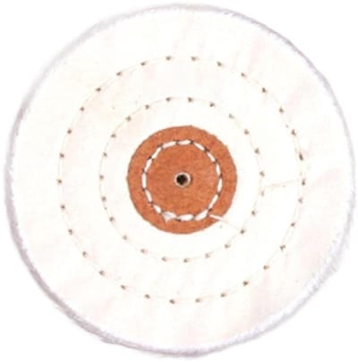 Polijstwiel Katoen - Polijsschijf Flanel - Metaal Polijsten - Zachte Katoenen Pluisdoek - 125 mm - Wit