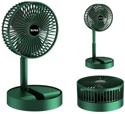 LISM-Opvouwbare draagbare ventilator - Met voetstuk - Drie windsnelheden - 1200 mAh