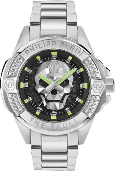 Philipp Plein The $Kull PWAAA2725 Horloge - Staal - Zilverkleurig - Ø 44 mm