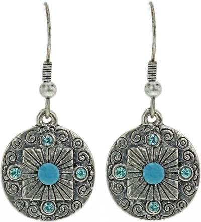 Behave - Zilverkleurige ronde oorhanger met steentjes - Fashion sieraden