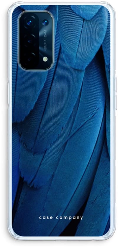 Case Company® - Hoesje geschikt voor Oppo A74 5G hoesje - Pauw - Soft Cover Telefoonhoesje - Bescherming aan alle Kanten en Schermrand