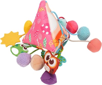 Baby Rammelaar Speelgoed - Baby Speelgoed - Baby Ontwikkeling - Ingesloten Rammelaar - 16 cm - Multicolor