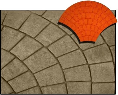 Betonvorm Waaiers - Betonmal Steen - Terras Decoreren - Natuurlijke Woestijnstructuur - 118x70 cm - Grijs