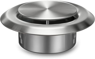 Ventilatierooster RVS - Afdekrrooster Ventilatie - Ventilatie Binnen - Insectenwerend Ontwerp - 100 mm - Zilver
