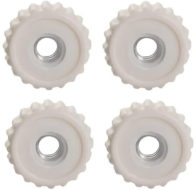 Dailygoods- Kartelmoer M4 - Kunststof - Ronde Knopen - Binnendraad - Klemknop - 100 Stuks - Buitendiameter 16,5 mm