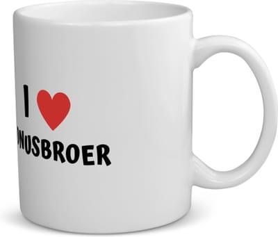 Akyol - i love bonusbroer koffiemok - theemok - Broer - de liefste bonusbroer - verjaardag - cadeautje voor broer - broer artikelen - kado - geschenk - 350 ML inhoud