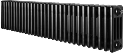 Traditionele 4-kolom radiator - horizontaal - zwart - 300x1370 mm