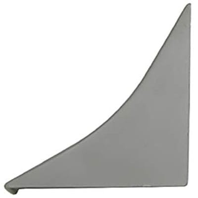 DQ-PP HOEKLIJST EINDSTUK - Chroom - 23 x 23 mm - PVC - Keukenlijst Werkblad Afwerkingslijst Lijst Keuken Keukenafwerkingslijst Wandafwerkingslijst Tafelbladlijsten