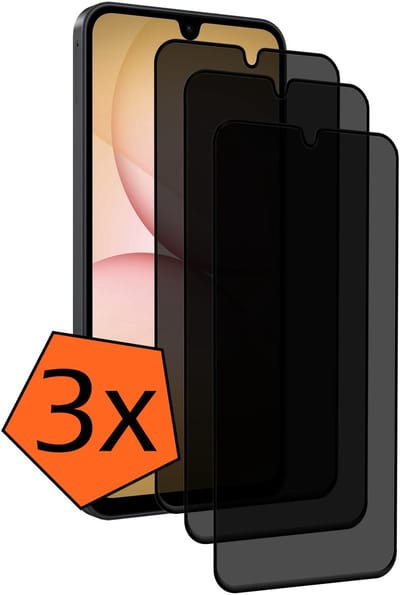 Screenprotector - 3 Stuks - Geschikt voor Samsung Galaxy A17 - Privacy Filter - Gehard Glas - Beschermglas - Tempered Glass - Screen Protector