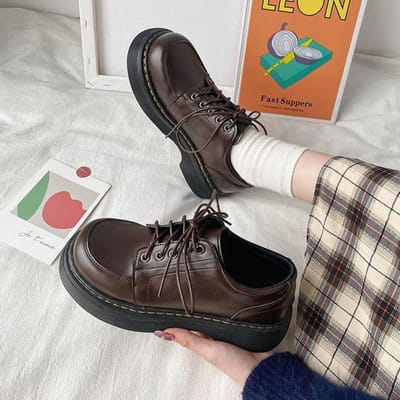 Plateauschoenen Lolita Schoenen Mary Janes Damesschoenen Schooluniform Jk Studentenschoenen Dames Meisje Ronde Neus Lolita Vintage Oxford 8.5 bruin