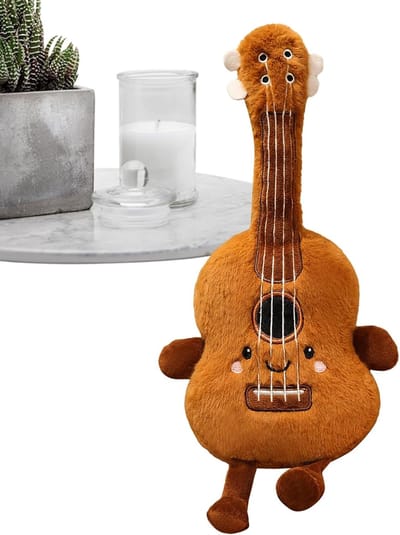 Pluche Gitaar - Knuffel Instrument - Decoratie Kamer - Levensechte Vorm - 38 cm Lengte