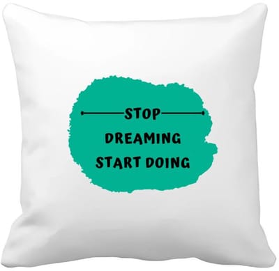 Akyol - stop dreaming start doing Kussen hoes - Dromen - mensen die motivatie nodig hebben - quotes - verjaardag - cadeau - kado - geschenk - 40 bij 40 cm