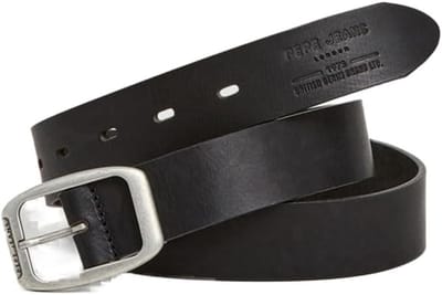 Heren Riem Leer Zwart met Metalen Gesp - Klassieke Stijl
