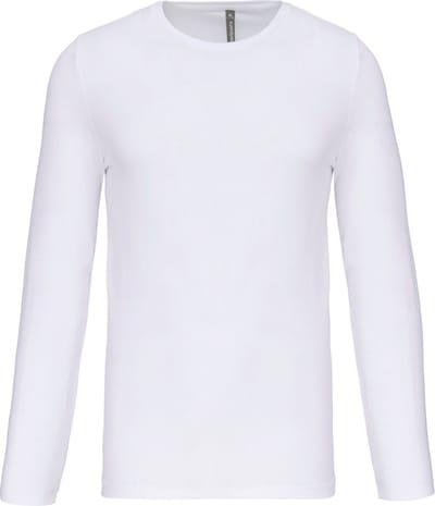 Kariban T-shirt ronde hals lange mouwen K3016 - White - 3XL