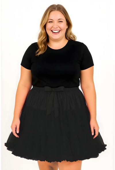 XXL ruches tutu zwart