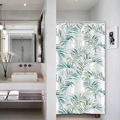 Douchegordijn Eucalyptus Bladeren Groen 92x183cm - Botanisch Aquarel Patroon