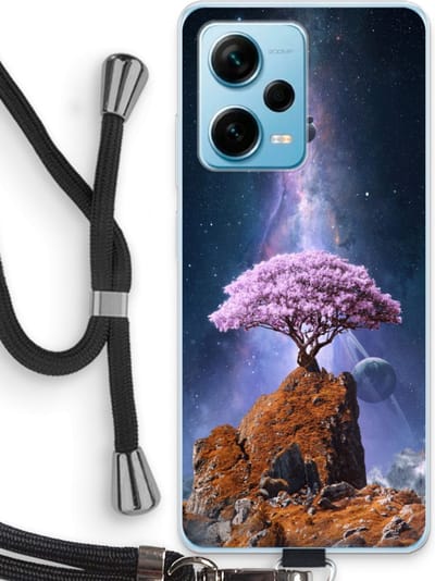 Case Company® - Hoesje met koord geschikt voor Xiaomi Redmi Note 12 Pro Plus hoesje met Koord - Ambition - Telefoonhoesje met Zwart Koord - Bescherming aan alle Kanten en Over de Schermrand