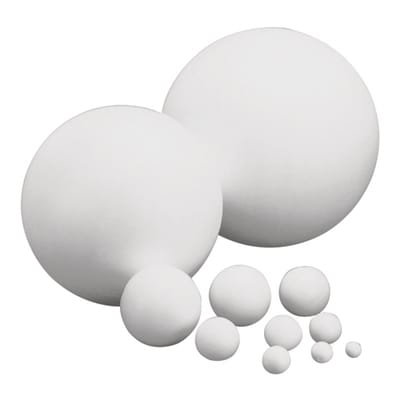 4x Stuks hobby/DIY holle piepschuim bal/bol 20 cm 2 halve schalen - Knutselen basis materialen - Hobby materiaal