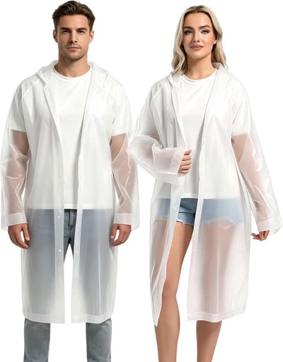 Daity 2 stuks - regenponcho's voor volwassenen – Herbruikbare regenjassen voor heren en dames